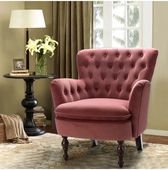 Myler Accent Chair Single Seater Pink By Doe Buck