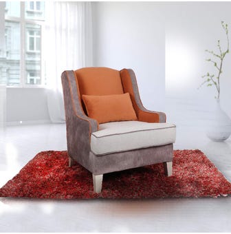 Colton New Fabric Sofa 1 Seater-Brown