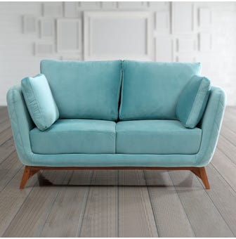 Alfredo Fabric 2 Seater Sofa in Aqua