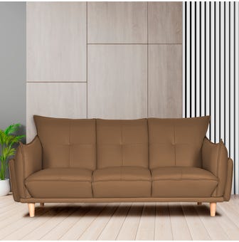 Attic 3 Seater Sofa In Dark Brown