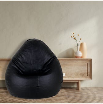 Tear Drop Bean Bag Cover Without Beans (Xl) In Black
