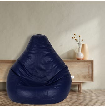 Tear Drop Bean Bag Cover Without Beans (L) In Blue