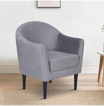 Nessa Round Armchair in Grey colour