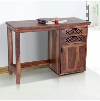 Jason Solidwood Study Table In Walnut Color