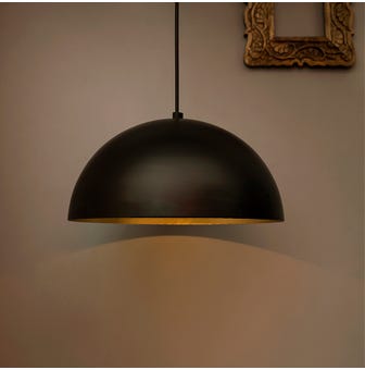 Metallic Black Pendant Hanging Light, Hanging Lamp 12, InduSeaterial E27 Lamp